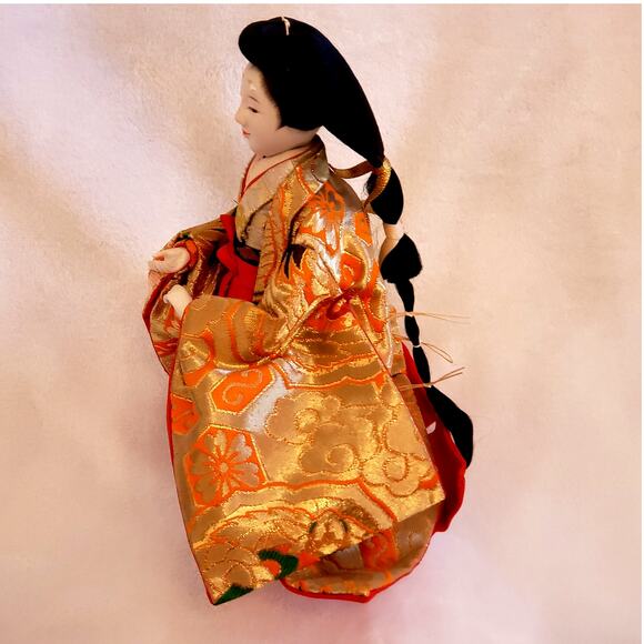 Japanese Vintage Hina Doll - Traditional Kimono - Picture 2 of 8